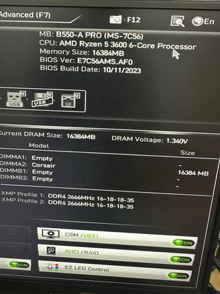 Corsair 1x16GB DDR4 2666MHz RAM#196485