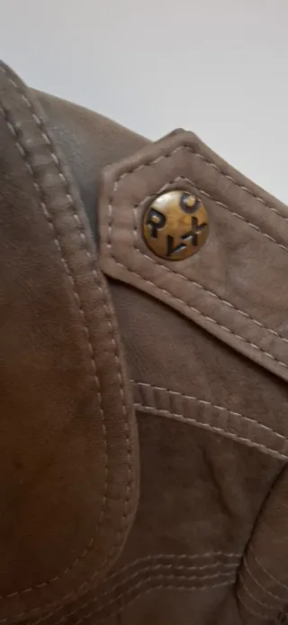 Cazadora cuero Roxy beige Talla M