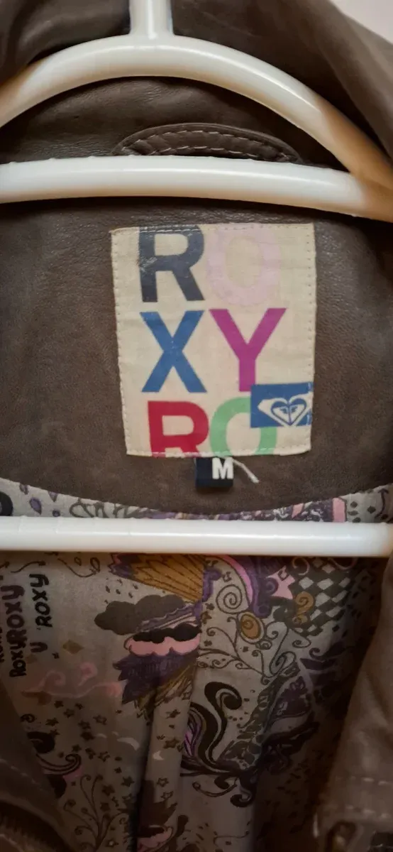 Cazadora cuero Roxy beige Talla M