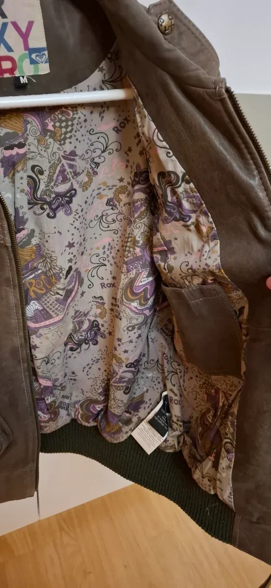 Cazadora cuero Roxy beige Talla M