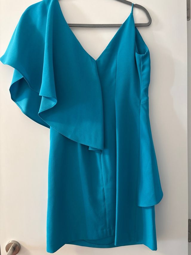 Vestido fiesta azul turquesa