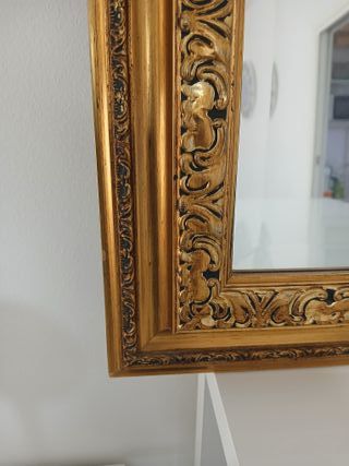 Specchio con Cornice Dorata in Legno