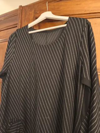 Abito donna nero a righe