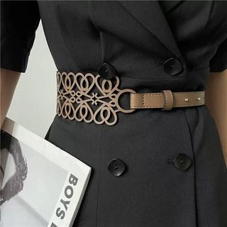 Cinturón Marrón Adornado Estilo Otoño-Invierno