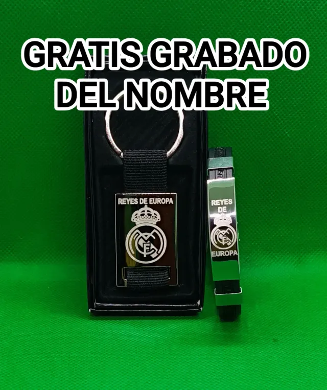 LLAVERO Y PULSERA DEL REAL MADRID REYES DE EUROPA