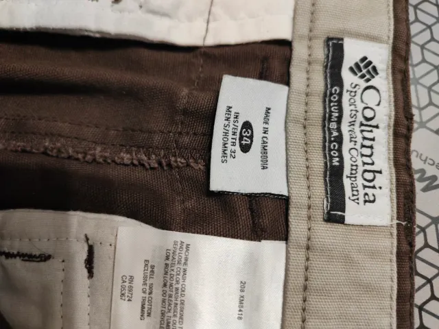 Pantalones Columbia Marrones Cargo
