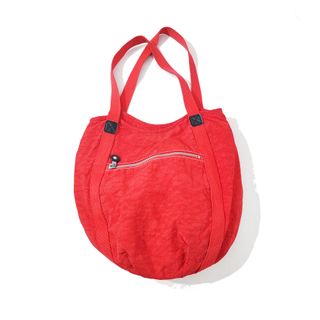 Kipling/ Bolso tote de lona roja.
