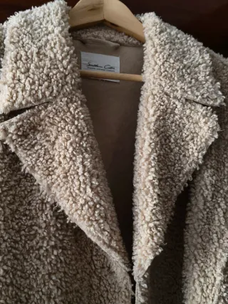 Abrigo borrego mujer beige