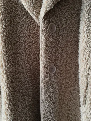 Abrigo borrego mujer beige