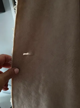 Abrigo borrego mujer beige