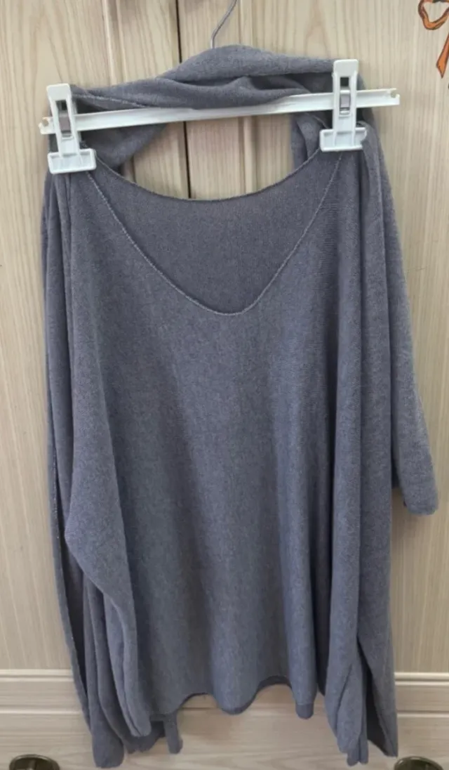 Jersey fino gris talla única