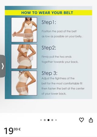 Faja Soporte Embarazo Gepoetry Beige Talla Única.