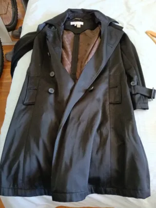 Chaqueta gabardina Zara Negra