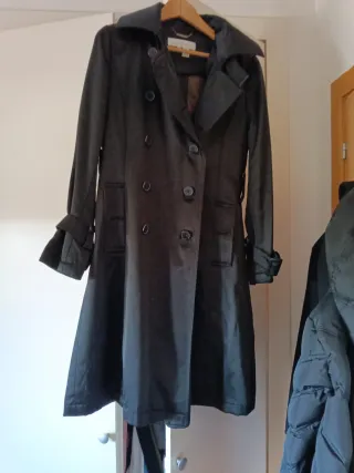Chaqueta gabardina Zara Negra