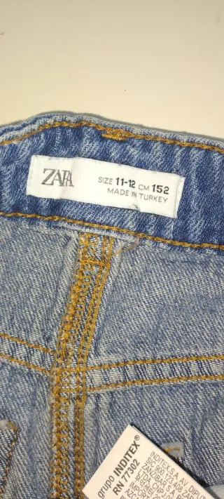 Falda vaquera Zara 11/12 años 152 cm