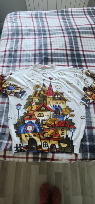 Jersey mujer estampado casitas