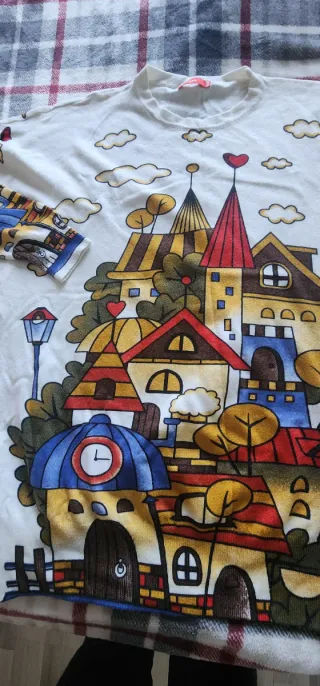 Jersey mujer estampado casitas