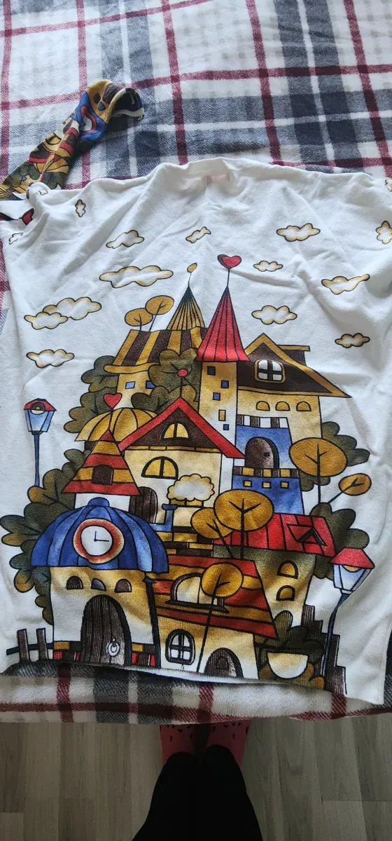 Jersey mujer estampado casitas