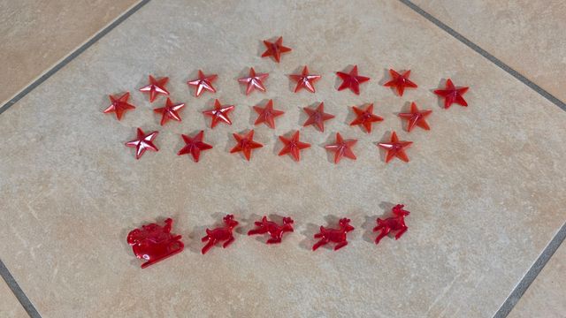 Stelline e renne in plastica ricambio per cappelli