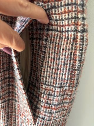 Abrigo Massimo Dutti cuadros talla XS