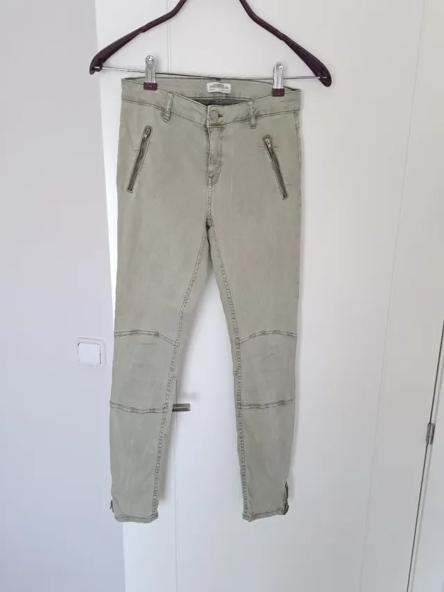 Vaqueros verdes mujer