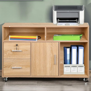 Mobile Multiuso Porta Stampante in Legno con 3 Men