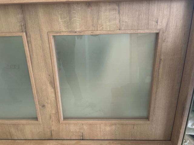 Puerta Interior Maciza Vidriera Oslo Gold