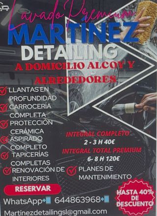 Limpieza integral de vehículos a domicilio