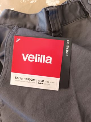 Pantalones Velilla Stretch Multibolsillos Gris Tal