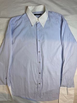 Camicia Gucci Uomo Blu/Bianco