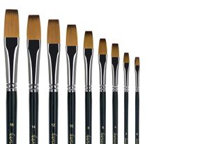 Juego 9 Pinceles Planos Nailon