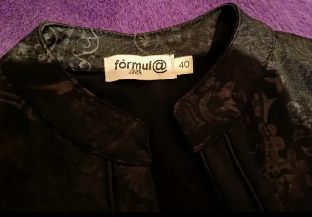 Vestido Formula Joven - Negro Estampado Talla 40