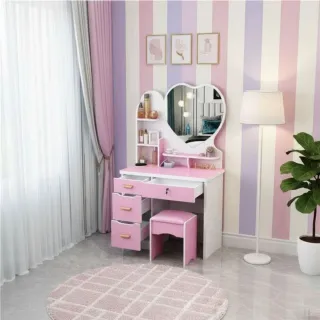 Toeletta con specchio a cuore