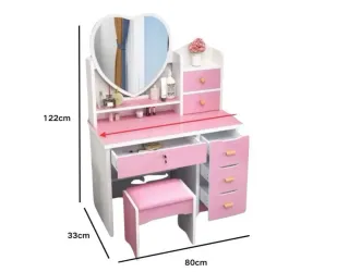 Toeletta con specchio a cuore