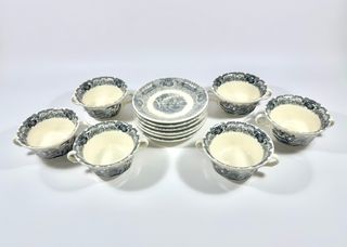 Conjunto Consomé Vistas Negra. La Cartuja