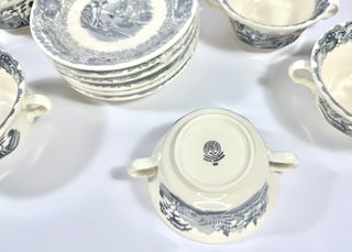 Conjunto Consomé Vistas Negra. La Cartuja