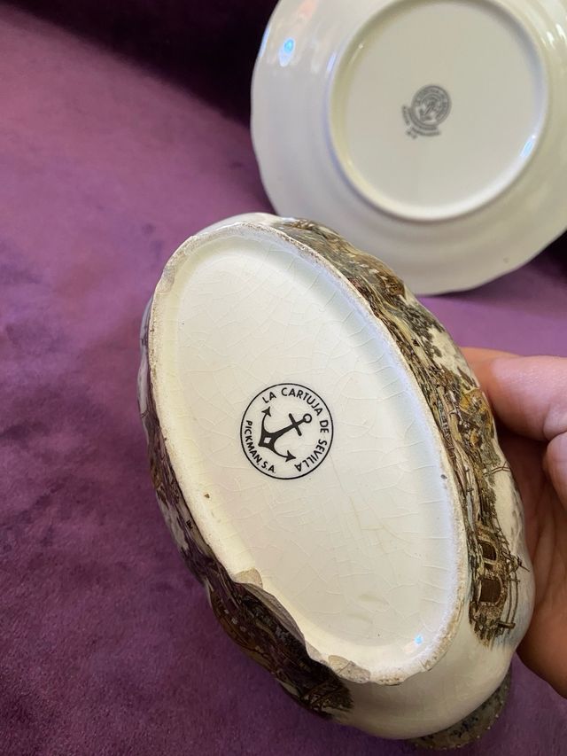 Plato y salsera La Cartuja viejo molino