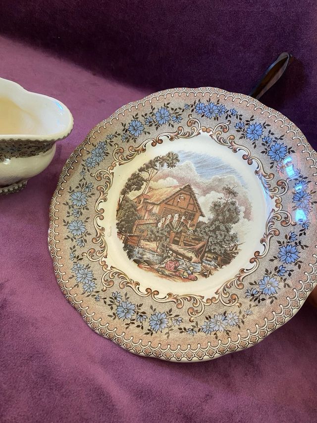 Plato y salsera La Cartuja viejo molino