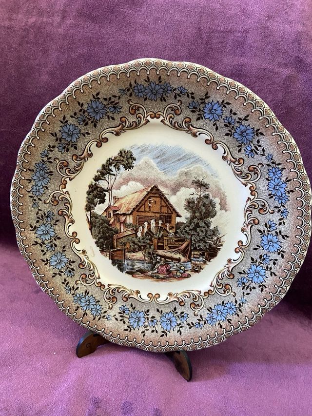 Plato y salsera La Cartuja viejo molino