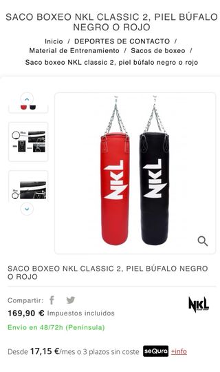 Saco de boxeo piel de bufalo + guantes.