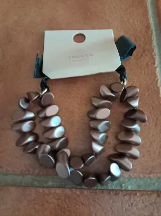 Collar Trucco Doble Vuelta Bronce