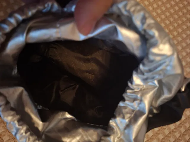 Bolsa Versace Preta e Prata