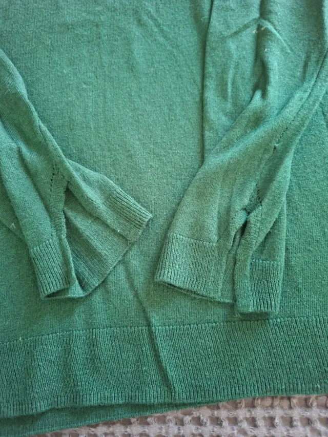 Jersey fino Mango verde pico talla S