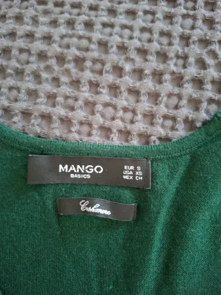 Jersey fino Mango verde pico talla S