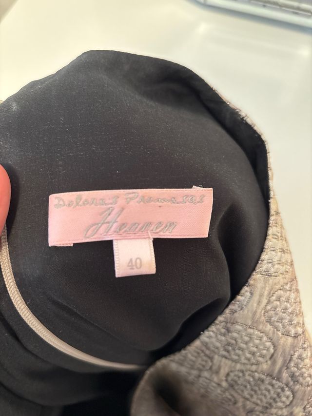 Vestido fiesta dorado y negro