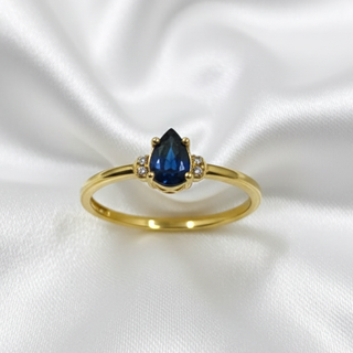 Anillo Tynel Oro 18k Zafiro y Brillantes