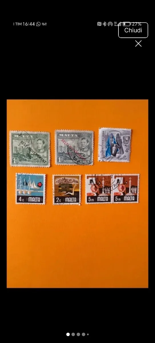 Francobolli Malta anni 40/50/60