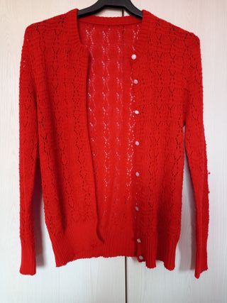 Chaqueta de punto roja