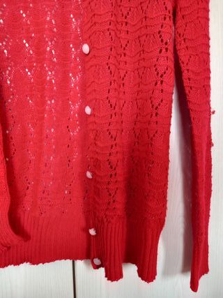 Chaqueta de punto roja