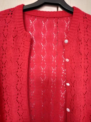 Chaqueta de punto roja